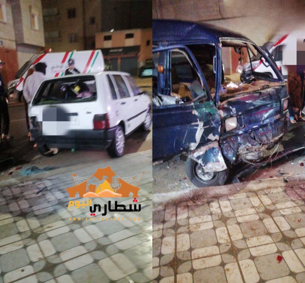 حادث مروري مروع بالعيون: إصابة سيدة بعد اصطدام “كوير” بسيارة  مركونة